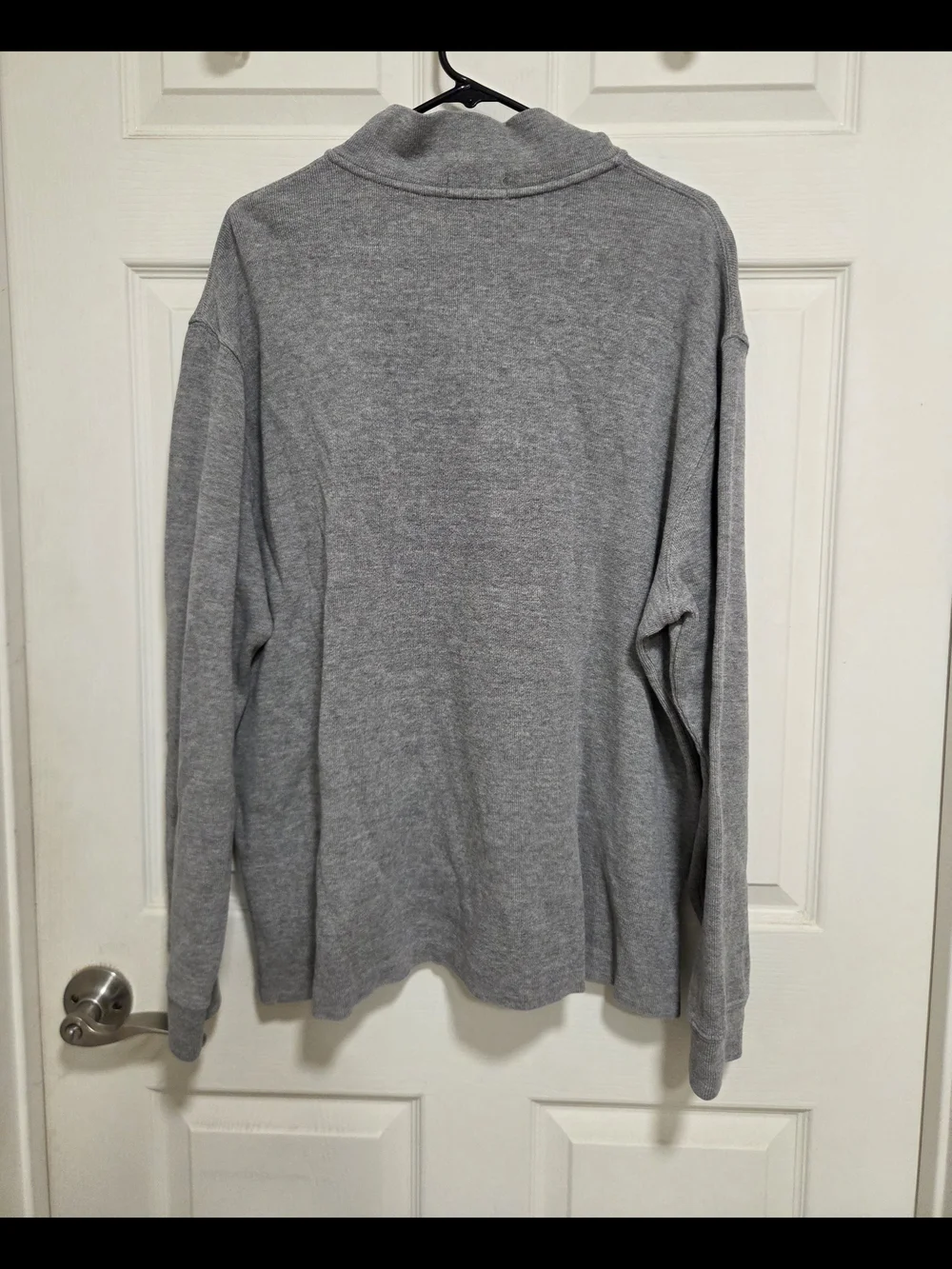 Polo Ralph Lauren Men's XL Grey Quarter-Zip Pullover Sweater 100% Cotton